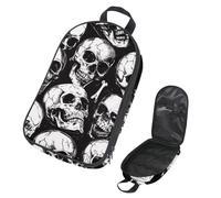 VAPOKF Borsa organizer da viaggio per utensili da campeggio, con teschi umani e ossa, per utensili da cucina, accessori da cucina, per barbecue all'aperto, solo borsa