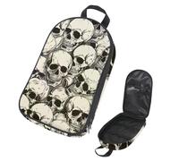 VAPOKF Borsa organizer da viaggio per utensili da campeggio, con teschi umani morti, per utensili da cucina, accessori da cucina, per barbecue all'aperto, solo borsa