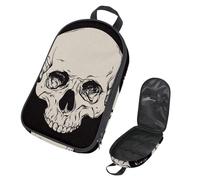 VAPOKF Borsa organizer da viaggio per utensili da campeggio, con teschi umani, per utensili da cucina, accessori da cucina, per barbecue all'aperto, solo borsa