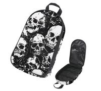 VAPOKF Borsa organizer da viaggio per utensili da campeggio, con teschi umani, per utensili da cucina, accessori da cucina, per barbecue all'aperto, solo borsa