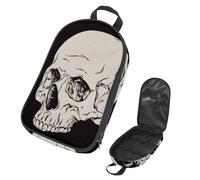 VAPOKF Borsa organizer da viaggio per utensili da campeggio, con teschi umani, per utensili da cucina, accessori da cucina, per barbecue all'aperto, solo borsa