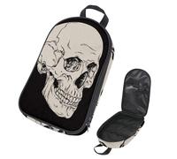 VAPOKF Borsa organizer da viaggio per utensili da campeggio, con teschi umani, per utensili da cucina, accessori da cucina, per barbecue all'aperto, solo borsa
