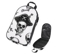 VAPOKF Borsa organizer da viaggio per utensili da campeggio, con teschio, cappello da pirata, ossa, per utensili da cucina, accessori da cucina, per barbecue all'aperto, solo borsa