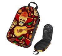 VAPOKF Borsa organizer da viaggio per utensili da campeggio, con teschio del giorno dei morti, custodia per maracas per chitarra, set di utensili da cucina, custodia per barbecue all'aperto, solo