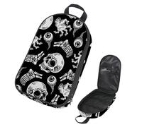 VAPOKF Borsa organizer da viaggio per utensili da campeggio, con teschio horror, bulbo oculare, zombie, per utensili da cucina, accessori da cucina, custodia per barbecue all'aperto, solo borsa