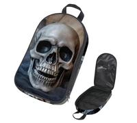 VAPOKF Borsa organizer da viaggio per utensili da campeggio, con teschio morto umano, per utensili da cucina, accessori da cucina, custodia per barbecue all'aperto, solo borsa
