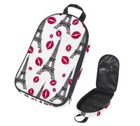 VAPOKF Borsa organizer da viaggio per utensili da campeggio, con torre Eiffel e baci, per utensili da cucina, accessori da cucina, custodia per barbecue all'aperto, solo borsa