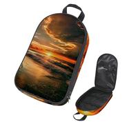 VAPOKF Borsa organizer da viaggio per utensili da campeggio, con vista sull'alba sulla spiaggia, per utensili da cucina, accessori da cucina, custodia per barbecue all'aperto, solo borsa