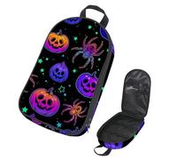 VAPOKF Borsa organizer da viaggio per utensili da campeggio, con zucca di Halloween e ragno, per utensili da cucina, accessori da cucina, per barbecue all'aperto, solo borsa