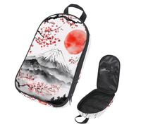 VAPOKF Borsa organizer da viaggio per utensili da campeggio, custodia per pittura a inchiostro Fuji Mount Cherry per utensili da cucina, accessori da cucina, custodia per barbecue all'aperto, solo