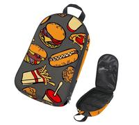 VAPOKF Borsa organizer da viaggio per utensili da campeggio, fast food, hamburger, pizza, hot-dog, per utensili da cucina, accessori da cucina, custodia per barbecue all'aperto, solo borsa
