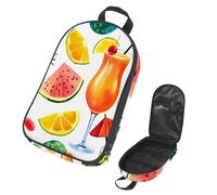 VAPOKF Borsa organizer da viaggio per utensili da campeggio, frutta tropicale e cocktail, per utensili da cucina, accessori da cucina, custodia per barbecue all'aperto, solo borsa