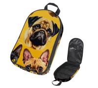 VAPOKF Borsa organizer da viaggio per utensili da campeggio, gatti e bulldog, per utensili da cucina, accessori da cucina, custodia per barbecue all'aperto, solo borsa