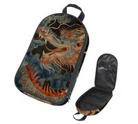 VAPOKF Borsa organizer da viaggio per utensili da campeggio, graziosa borsa portaoggetti con drago cinese, per utensili da cucina, accessori da cucina, per barbecue all'aperto, solo borsa