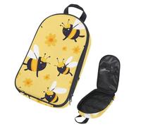 VAPOKF Borsa organizer da viaggio per utensili da campeggio, graziosa borsa portaoggetti con motivo floreale Honey Bess per utensili da cucina, accessori da cucina, custodia per barbecue all'aperto