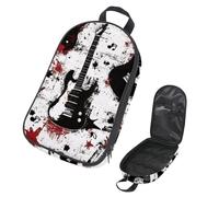 VAPOKF Borsa organizer da viaggio per utensili da campeggio, grunge, chitarra, note musicali, set di utensili da cucina, custodia per barbecue all'aperto, solo borsa