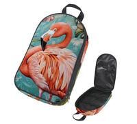 VAPOKF Borsa organizer da viaggio per utensili da campeggio, ibisco tropicale, fenicottero, borsa per utensili da cucina, accessori da cucina, custodia per barbecue all'aperto, solo borsa