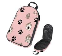 VAPOKF Borsa organizer da viaggio per utensili da campeggio, impronte di zampe e ossa per cani, per utensili da cucina, accessori da cucina, custodia per barbecue all'aperto, solo borsa
