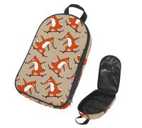 VAPOKF Borsa organizer da viaggio per utensili da campeggio, Little Fox Riding Skateboard Borsa per utensili da cucina, accessori da cucina, custodia per barbecue all'aperto, solo borsa