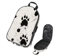 VAPOKF Borsa organizer da viaggio per utensili da campeggio, macchie di inchiostro, impronte di zampe, per utensili da cucina, accessori da cucina, custodia per barbecue all'aperto, solo borsa