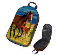 VAPOKF Borsa organizer da viaggio per utensili da campeggio, marrone cavalla e puledro per utensili da cucina, accessori da cucina, custodia per barbecue all'aperto, solo borsa