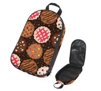 VAPOKF Borsa organizer da viaggio per utensili da campeggio, motivo biscotti con gocce di cioccolato, per utensili da cucina, accessori da cucina, custodia per barbecue all'aperto, solo borsa