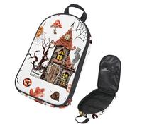VAPOKF Borsa organizer da viaggio per utensili da campeggio, motivo castello spettrale, albero morto, ragnatela, per utensili da cucina, accessori da cucina, per barbecue all'aperto, solo borsa