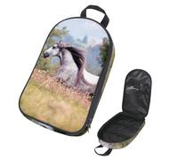 VAPOKF Borsa organizer da viaggio per utensili da campeggio, motivo cavallo, per utensili da cucina, accessori da cucina, custodia per barbecue all'aperto, solo borsa
