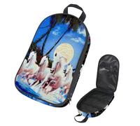 VAPOKF Borsa organizer da viaggio per utensili da campeggio, motivo cavallo, per utensili da cucina, accessori da cucina, custodia per barbecue all'aperto, solo borsa