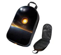 VAPOKF Borsa organizer da viaggio per utensili da campeggio, motivo eclissi solare su cielo spaziale nero, per utensili da cucina, accessori da cucina, per barbecue all'aperto, solo borsa