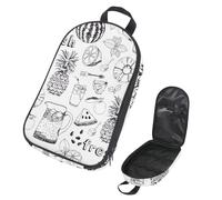 VAPOKF Borsa organizer da viaggio per utensili da campeggio, motivo estivo disegnato a mano, per utensili da cucina, accessori da cucina, per barbecue all'aperto, solo borsa