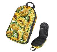 VAPOKF Borsa organizer da viaggio per utensili da campeggio, motivo girasole ad acquerello, senza cuciture, per utensili da cucina, accessori da cucina, per barbecue all'aperto, solo borsa