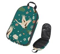 VAPOKF Borsa organizer da viaggio per utensili da campeggio, motivo gru con corona rossa, borsa per utensili da cucina, accessori da cucina, custodia per barbecue all'aperto, solo borsa