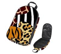 VAPOKF Borsa organizer da viaggio per utensili da campeggio, motivo zebrato, giraffa, tigre, ghepardo, stampe, per utensili da cucina, accessori da cucina, per barbecue all'aperto, solo borsa