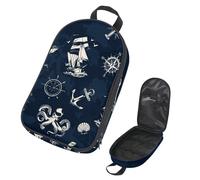 VAPOKF Borsa organizer da viaggio per utensili da campeggio, nautica, ruota di ancoraggio, polipo, conchiglia, per utensili da cucina, accessori da cucina, custodia per barbecue all'aperto, solo borsa