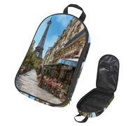 VAPOKF Borsa organizer da viaggio per utensili da campeggio, Paris City Cafe Torre Eiffer, borsa portaoggetti per utensili da cucina, custodia per accessori da cucina, per barbecue all'aperto, solo