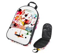 VAPOKF Borsa organizer da viaggio per utensili da campeggio, per bicchieri di vino colorati, acero, lascia note musicali, per utensili da cucina, accessori da cucina, per barbecue all'aperto, solo