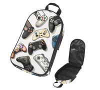 VAPOKF Borsa organizer da viaggio per utensili da campeggio, per controller di gioco su sfondo bianco, per utensili da cucina, accessori da cucina, custodia per barbecue all'aperto, solo borsa