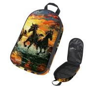 VAPOKF Borsa organizer da viaggio per utensili da campeggio, per dipingere cavalli al tramonto, per utensili da cucina, accessori da cucina, custodia per barbecue all'aperto, solo borsa