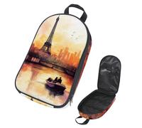 VAPOKF Borsa organizer da viaggio per utensili da campeggio, per giovani amanti sulla Torre di Parigi sul lago, borsa portaoggetti per utensili da cucina, accessori da cucina, custodia per barbecue