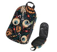 VAPOKF Borsa organizer da viaggio per utensili da campeggio, per Halloween, bulbo oculare umano rotto, ossa rotte, caramelle, set di utensili da cucina, accessori da cucina, custodia per barbecue