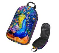 VAPOKF Borsa organizer da viaggio per utensili da campeggio, pittura a olio a pavone mostra la coda, borsa per utensili da cucina, accessori da cucina, custodia per barbecue all'aperto, solo borsa