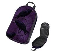 VAPOKF Borsa organizer da viaggio per utensili da campeggio, Raven on Web, viola, per utensili da cucina, accessori da cucina, custodia per barbecue all'aperto, solo borsa