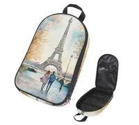 VAPOKF Borsa organizer da viaggio per utensili da campeggio, romantica borsa portaoggetti con Torre di Parigi, per utensili da cucina, accessori da cucina, custodia per barbecue all'aperto, solo borsa