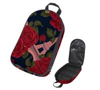VAPOKF Borsa organizer da viaggio per utensili da campeggio, rose rosse e torre Eifel Parigi, borsa portaoggetti per utensili da cucina, accessori da cucina, custodia per barbecue all'aperto, solo