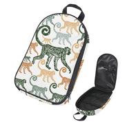 VAPOKF Borsa organizer da viaggio per utensili da campeggio, scimmie della giungla tropicale, borsa per utensili da cucina, accessori da cucina, custodia per barbecue all'aperto, solo borsa