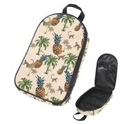 VAPOKF Borsa organizer da viaggio per utensili da campeggio, scimmie, palme e ananas, per utensili da cucina, accessori da cucina, custodia per barbecue all'aperto, solo borsa