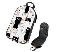 VAPOKF Borsa organizer da viaggio per utensili da campeggio, senza cuciture, con gatti bianchi e neri, per utensili da cucina, accessori da cucina, per barbecue all'aperto, solo borsa