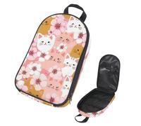 VAPOKF Borsa organizer da viaggio per utensili da campeggio, senza cuciture, con graziosi gatti e ciliegie, per utensili da cucina, accessori da cucina, per barbecue all'aperto, solo borsa