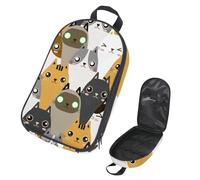 VAPOKF Borsa organizer da viaggio per utensili da campeggio, senza cuciture, con simpatici gatti, per utensili da cucina, accessori da cucina, per barbecue all'aperto, solo borsa